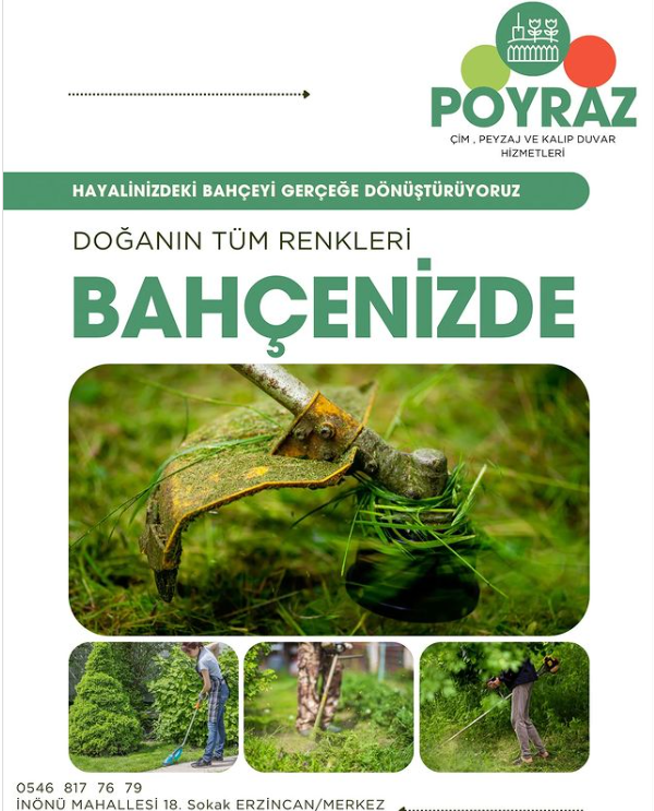 Poyraz Peyzaj Tercan Bölgesinde Bahçe Düzenleme ve Peyzaj Hizmetleri